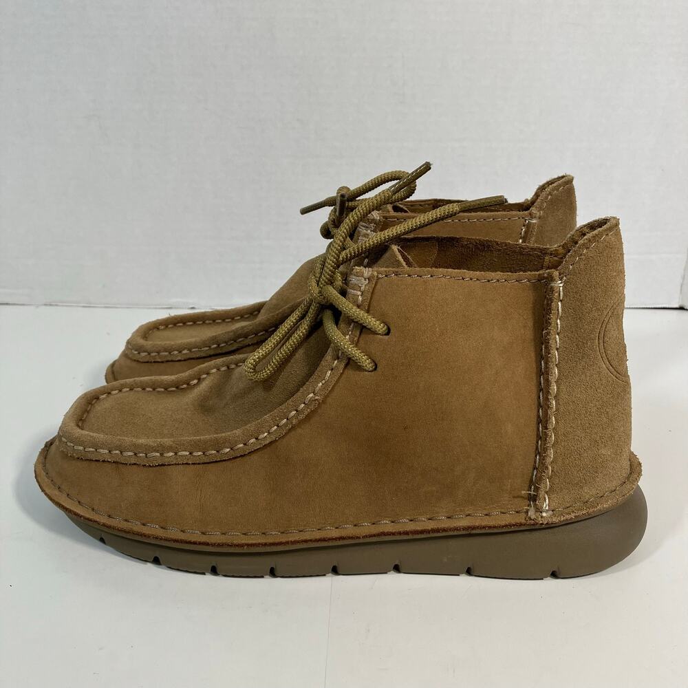 Clarks Mens 7 Colehill Wally Lace-up Moc Style Chukka Boots in Sand Suede GUC